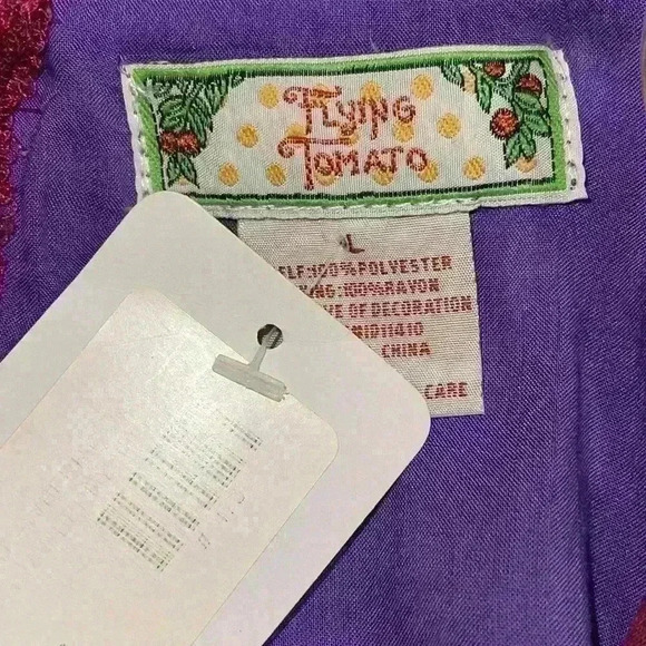 Flying Tomato Short Sleeve Red Lace Eyelet Dress. Size Large NWT - Picture 3 of 3